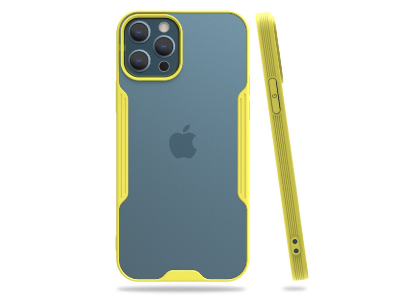 Newface iPhone 12 Pro Kılıf Platin Silikon - Sarı