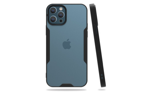 Newface iPhone 12 Pro Kılıf Platin Silikon - Siyah