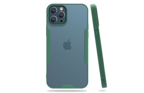 Newface iPhone 12 Pro Kılıf Platin Silikon - Yeşil