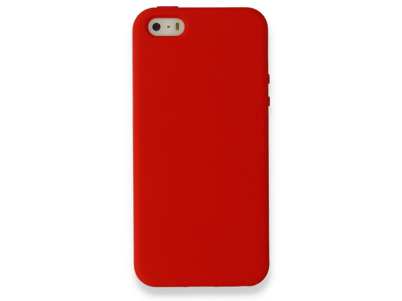Newface iPhone 5 Kılıf Nano içi Kadife Silikon - Kırmızı