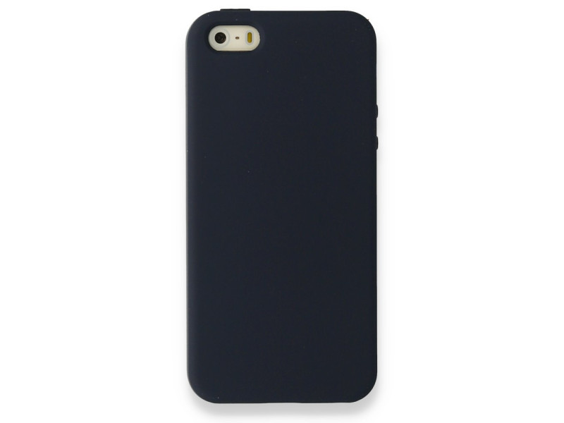 Newface iPhone 5 Kılıf Nano içi Kadife Silikon - Lacivert