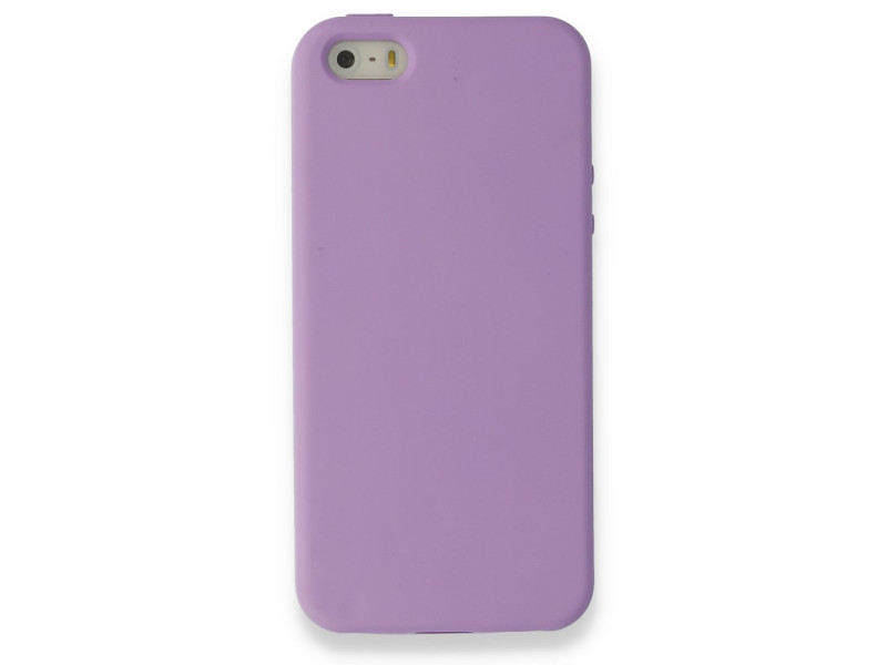 Newface iPhone 5 Kılıf Nano içi Kadife Silikon - Lila