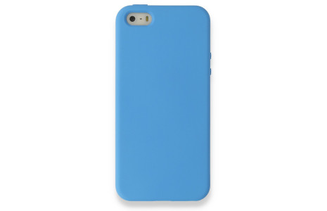 Newface iPhone 5 Kılıf Nano içi Kadife Silikon - Mavi
