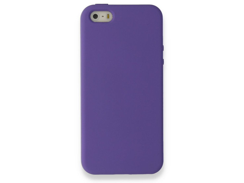 Newface iPhone 5 Kılıf Nano içi Kadife Silikon - Mor