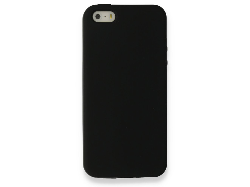 Newface iPhone 5 Kılıf Nano içi Kadife Silikon - Siyah