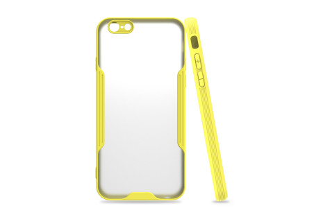 Newface iPhone 6 Kılıf Platin Silikon - Sarı