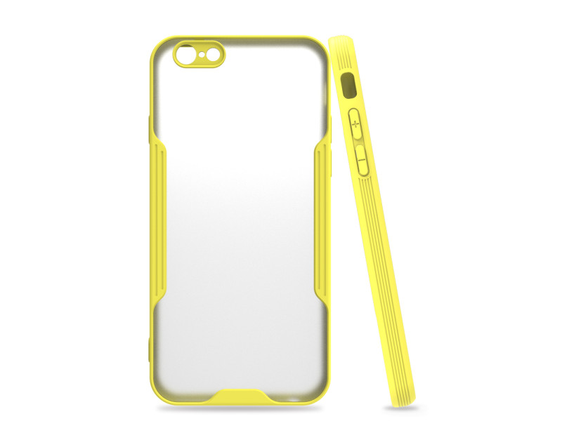 Newface iPhone 6 Kılıf Platin Silikon - Sarı