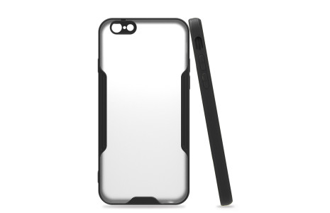 Newface iPhone 6 Kılıf Platin Silikon - Siyah