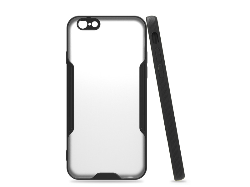 Newface iPhone 6 Kılıf Platin Silikon - Siyah