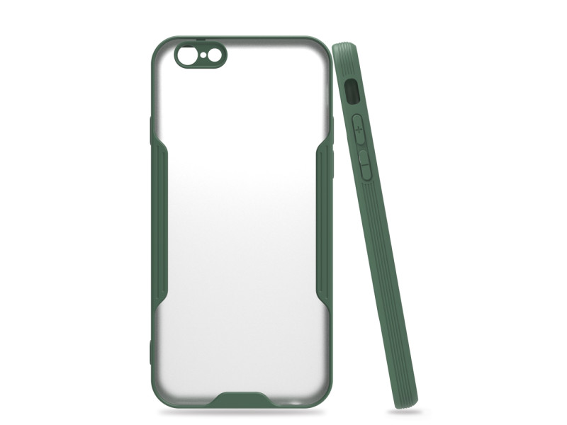 Newface iPhone 6 Kılıf Platin Silikon - Yeşil