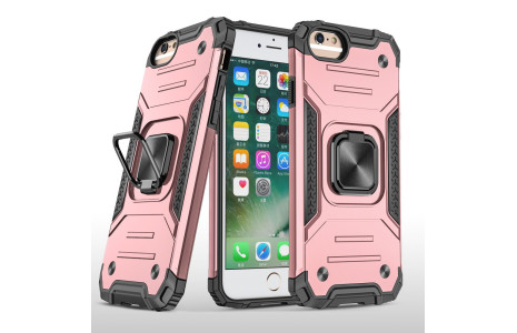 Newface iPhone 6 Plus Kılıf Zegna Yüzüklü Silikon Kapak - Rose