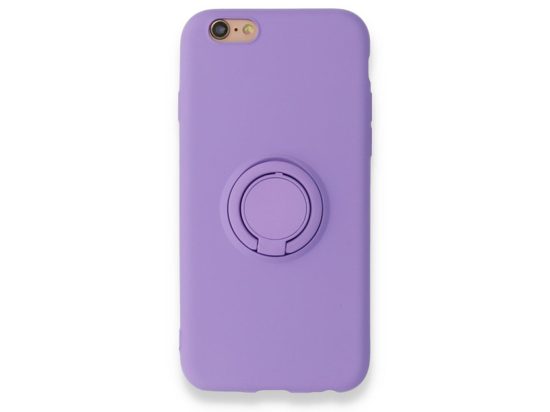 Newface iPhone 6 Kılıf Viktor Yüzüklü Silikon - Mor