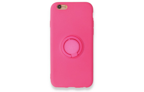 Newface iPhone 6 Kılıf Viktor Yüzüklü Silikon - Pembe