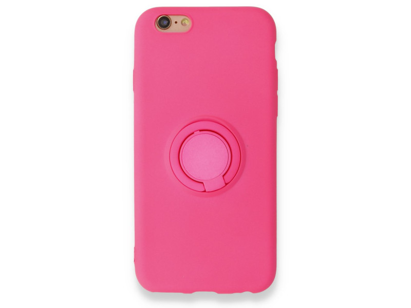 Newface iPhone 6 Kılıf Viktor Yüzüklü Silikon - Pembe