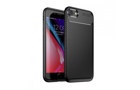 Newface iPhone 7 Kılıf Focus Karbon Silikon - Siyah