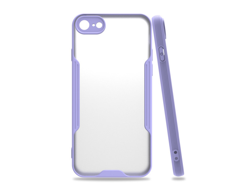 Newface iPhone 7 Kılıf Platin Silikon - Lila