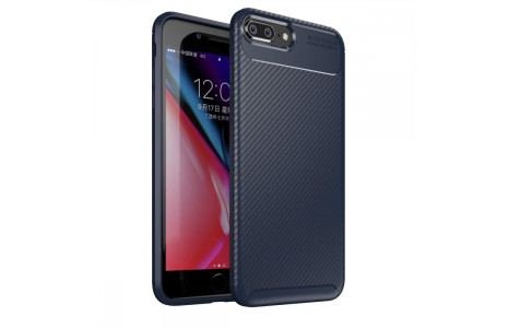 Newface iPhone 7 Plus Kılıf Focus Karbon Silikon - Lacivert