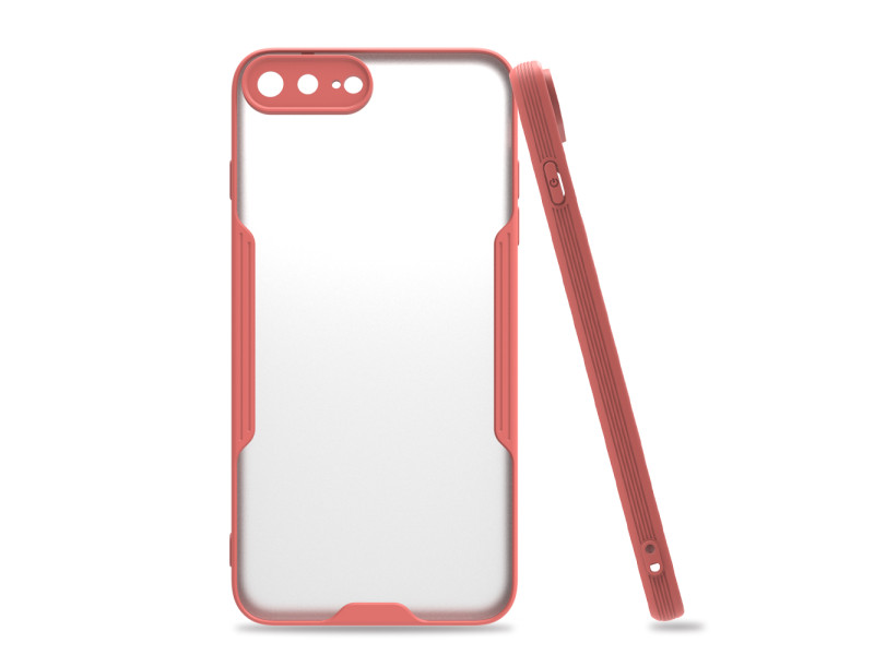Newface iPhone 7 Plus Kılıf Platin Silikon - Pembe