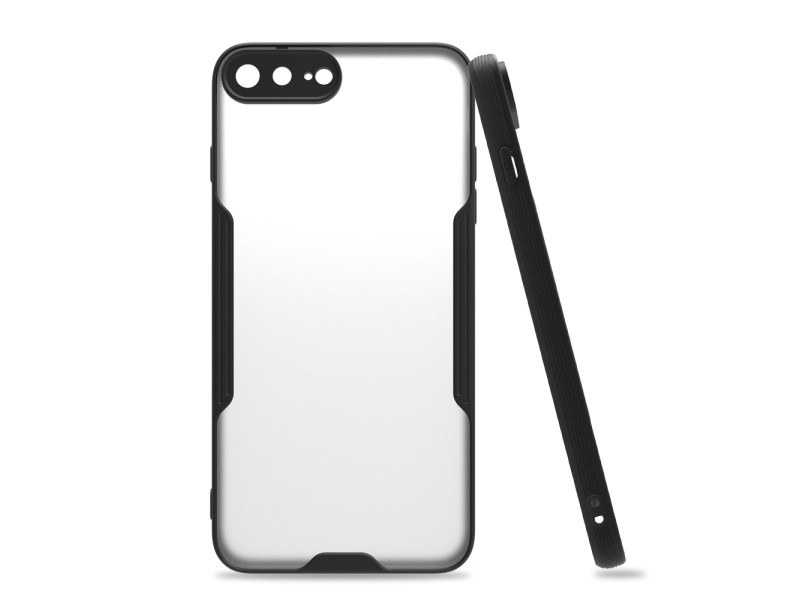 Newface iPhone 7 Plus Kılıf Platin Silikon - Siyah