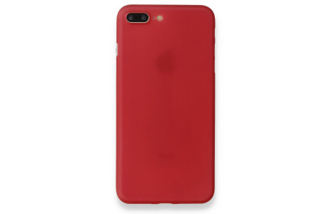 Newface iPhone 7 Plus Kılıf PP Ultra İnce Kapak - Kırmızı
