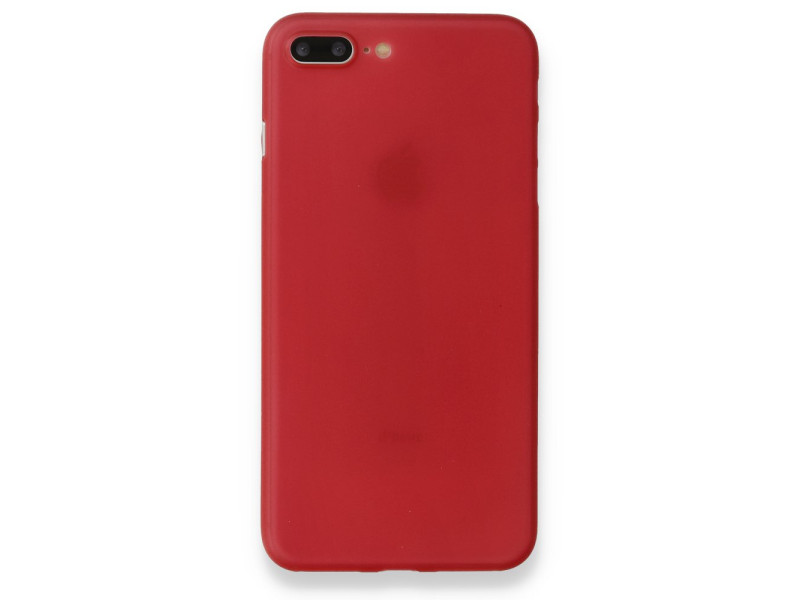 Newface iPhone 7 Plus Kılıf PP Ultra İnce Kapak - Kırmızı