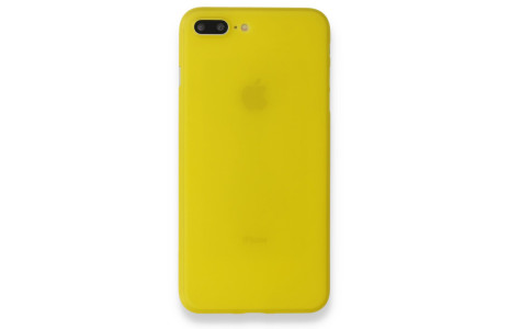 Newface iPhone 7 Plus Kılıf PP Ultra İnce Kapak - Sarı