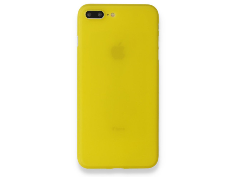 Newface iPhone 7 Plus Kılıf PP Ultra İnce Kapak - Sarı