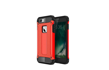 Newface iPhone 7 Plus Kılıf Tank Silikon Kapak - Kırmızı