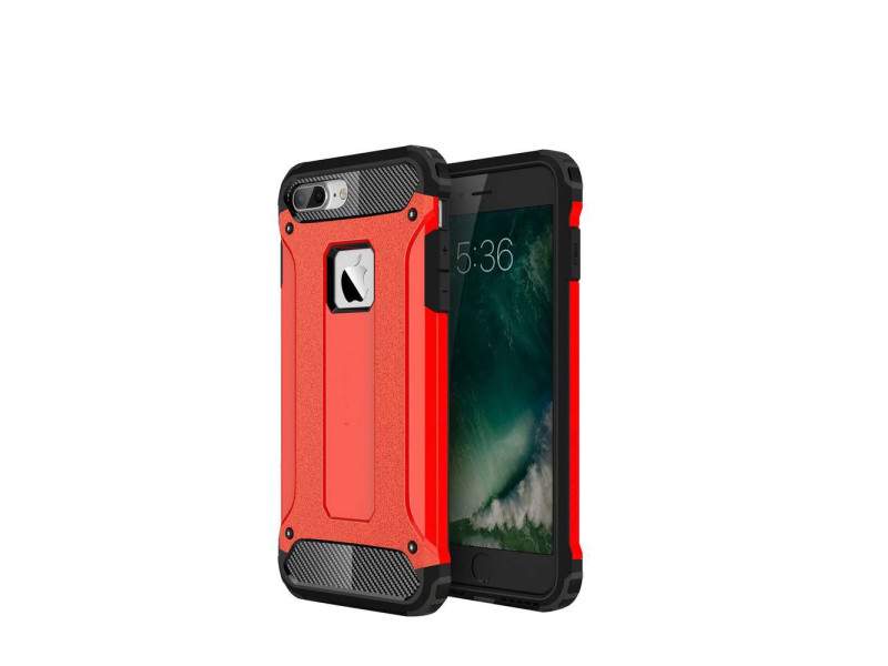 Newface iPhone 7 Plus Kılıf Tank Silikon Kapak - Kırmızı