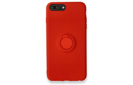 Newface iPhone 7 Plus Kılıf Viktor Yüzüklü Silikon - Kırmızı