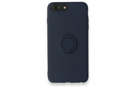 Newface iPhone 7 Plus Kılıf Viktor Yüzüklü Silikon - Lacivert