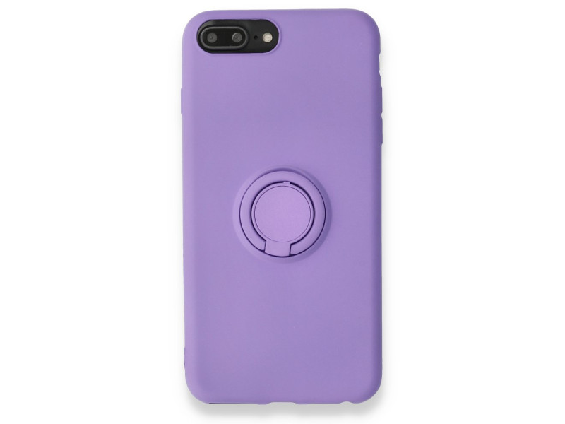 Newface iPhone 7 Plus Kılıf Viktor Yüzüklü Silikon - Mor
