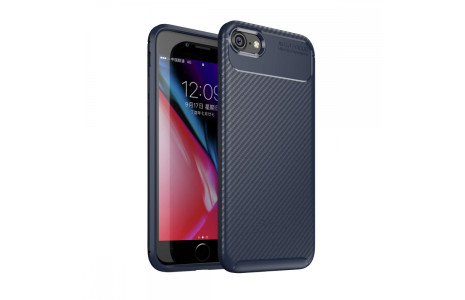 Newface iPhone 8 Kılıf Focus Karbon Silikon - Lacivert