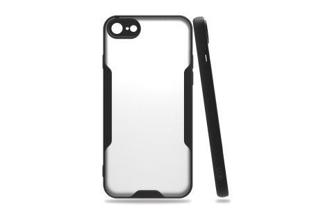 Newface iPhone 8 Kılıf Platin Silikon - Siyah