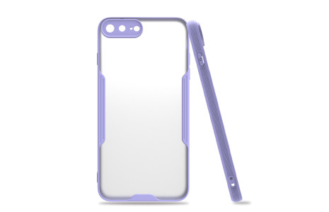 Newface iPhone 8 Plus Kılıf Platin Silikon - Lila