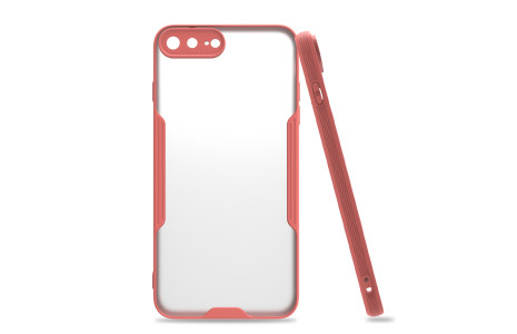 Newface iPhone 8 Plus Kılıf Platin Silikon - Pembe