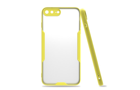 Newface iPhone 8 Plus Kılıf Platin Silikon - Sarı