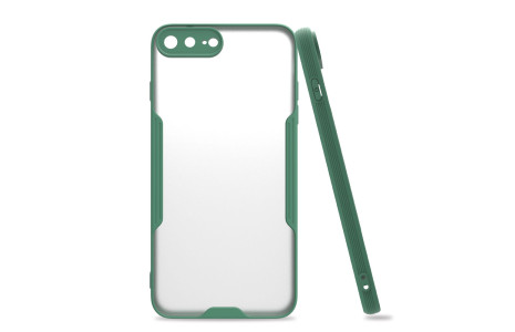 Newface iPhone 8 Plus Kılıf Platin Silikon - Yeşil