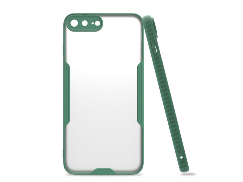 Newface iPhone 8 Plus Kılıf Platin Silikon - Yeşil