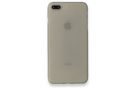 Newface iPhone 8 Plus Kılıf PP Ultra İnce Kapak - Gri