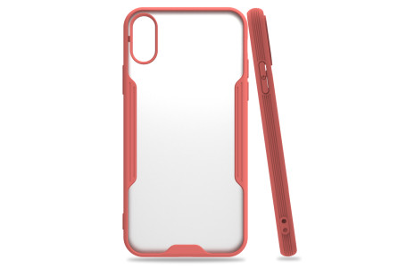 Newface iPhone X Kılıf Platin Silikon - Pembe