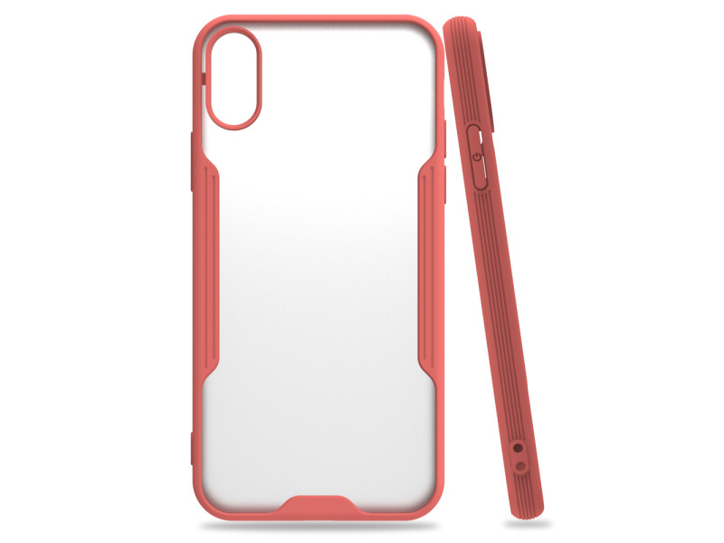 Newface iPhone X Kılıf Platin Silikon - Pembe