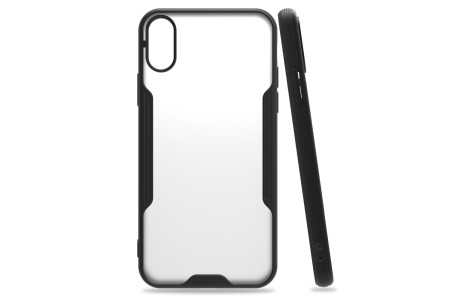 Newface iPhone X Kılıf Platin Silikon - Siyah