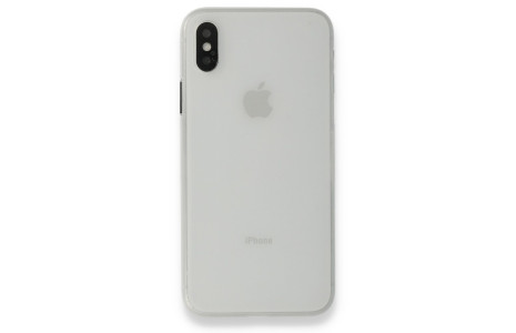Newface iPhone X Kılıf PP Ultra İnce Kapak - Beyaz