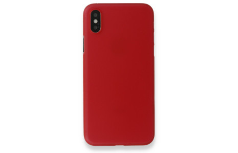 Newface iPhone X Kılıf PP Ultra İnce Kapak - Kırmızı