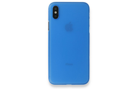 Newface iPhone X Kılıf PP Ultra İnce Kapak - Mavi