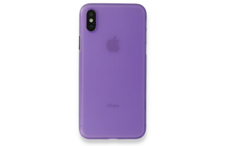Newface iPhone X Kılıf PP Ultra İnce Kapak - Mor