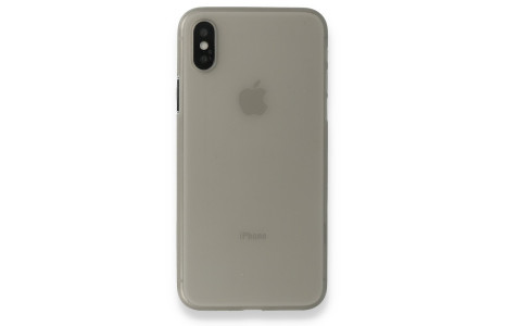 Newface iPhone X Kılıf PP Ultra İnce Kapak - Gri