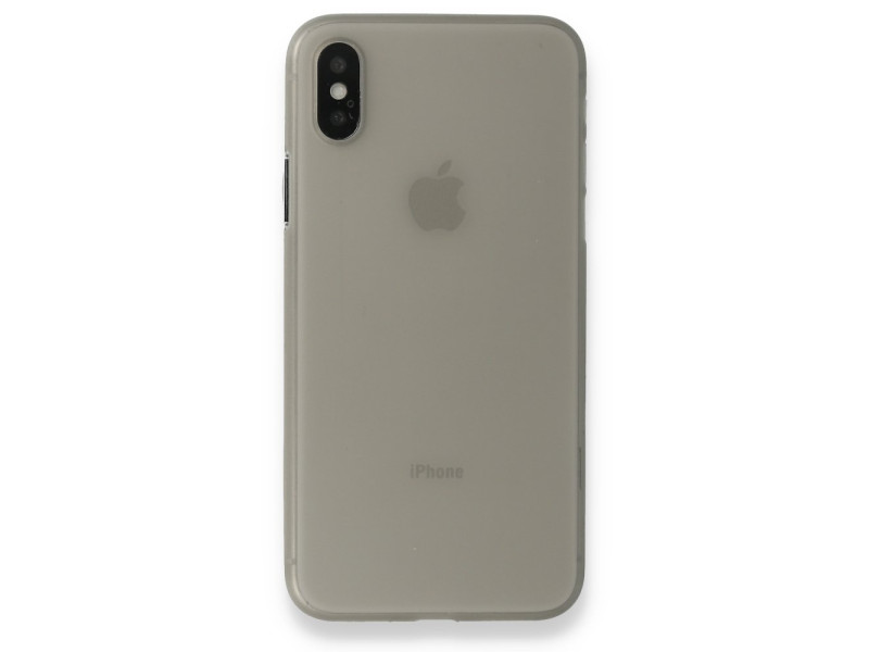 Newface iPhone X Kılıf PP Ultra İnce Kapak - Gri