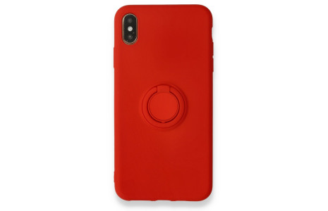 Newface iPhone X Kılıf Viktor Yüzüklü Silikon - Kırmızı